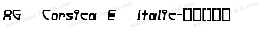 AG  Corsica E  ltalic字体转换